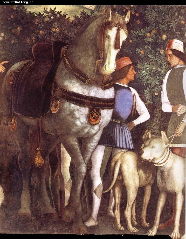 Andrea Mantegna Servant with horse and dog